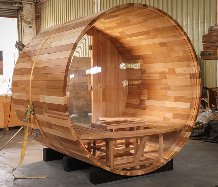 BS-C 4 Person Outdoor Barrel Sauna