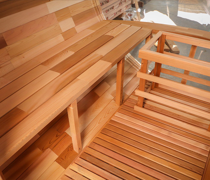 BS-C 4 Person Outdoor Barrel Sauna