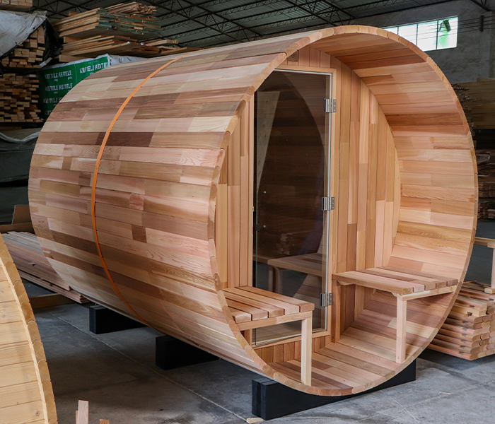 BS-A 4 Person Outdoor Barrel Sauna