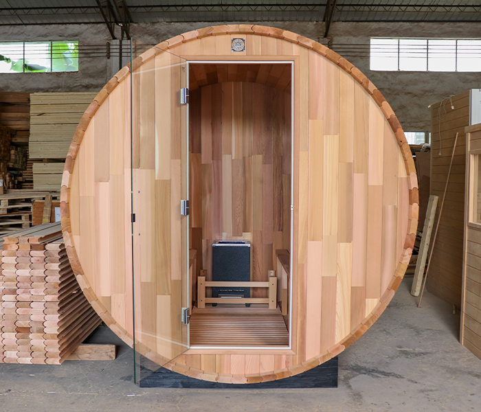 BS-A 4 Person Outdoor Barrel Sauna