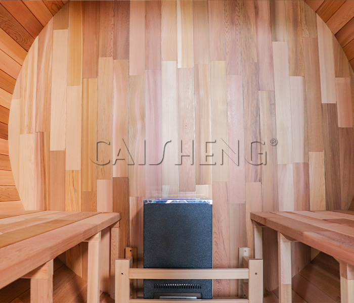 BS-A 4 Person Outdoor Red Cedar Barrel Sauna
