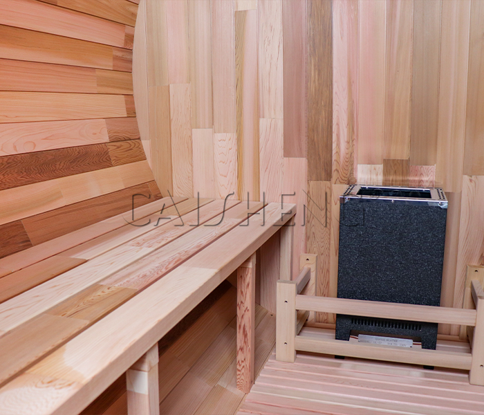 BS-A 4 Person Outdoor Red Cedar Barrel Sauna