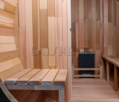 BS-A 4 Person Outdoor Red Cedar Barrel Sauna