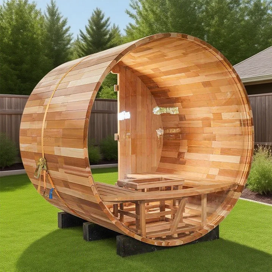BS-C 4 Person Outdoor Barrel Sauna