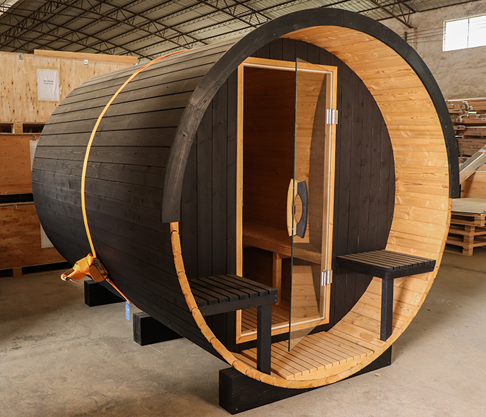 BS-D 4 Person Outdoor Barrel Sauna