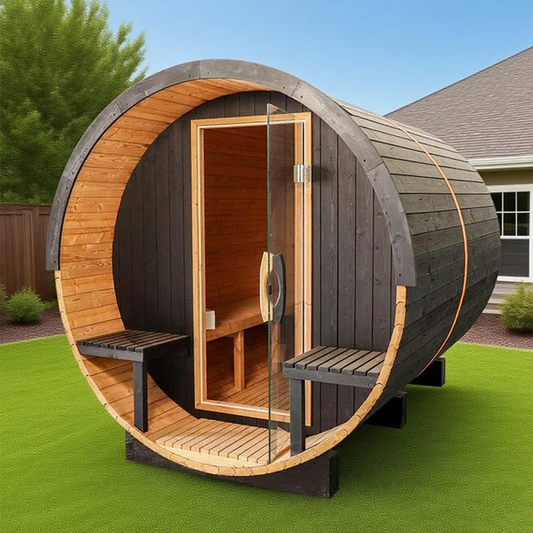 BS-D 4 Person Outdoor Barrel Sauna