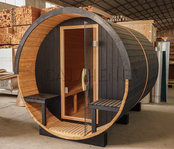 BS-D 4 Person Outdoor Barrel Sauna