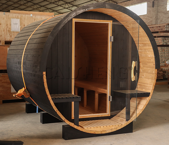 BS-D 4 Person Outdoor Barrel Sauna