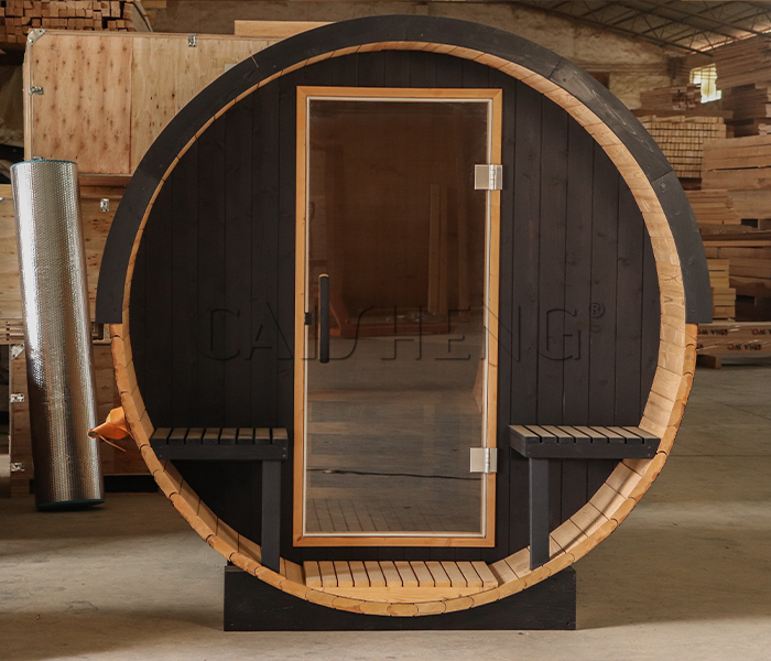 BS-D 4 Person Outdoor Barrel Sauna