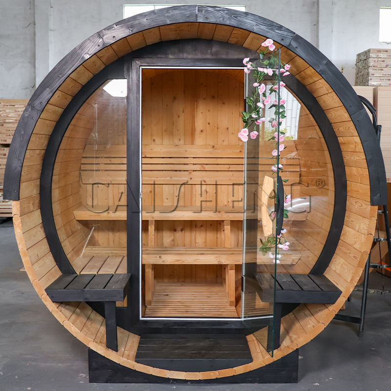 BS-E 4 Person Outdoor Barrel Sauna