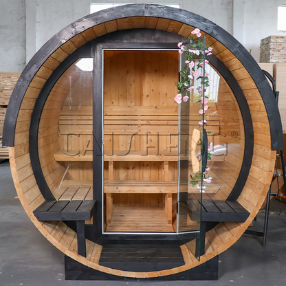 BS-E 4 Person Outdoor Barrel Sauna