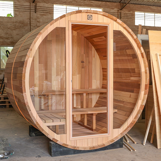 BS-F 2 Person Outdoor Barrel Sauna