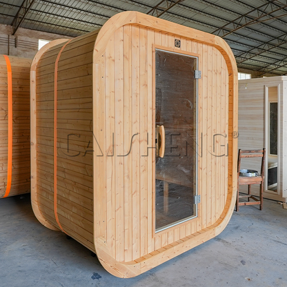 CS-A 4 Person Outdoor Spruce Cube Sauna