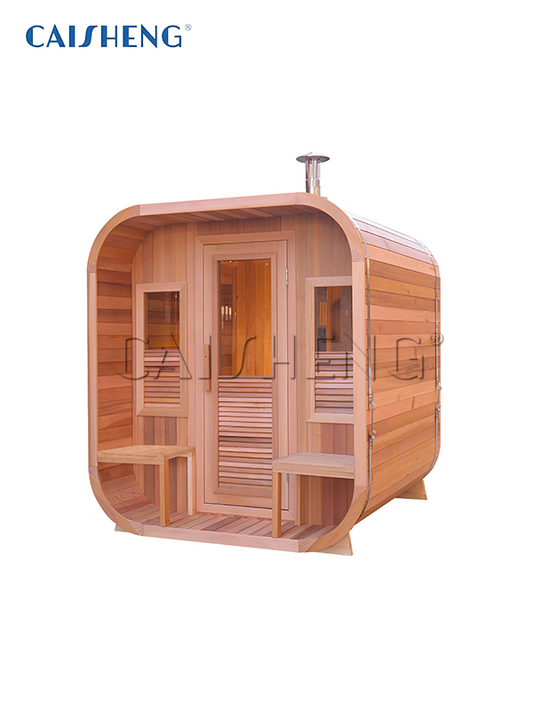 CS-D 4 Person Outdoor Spruce Cube Sauna