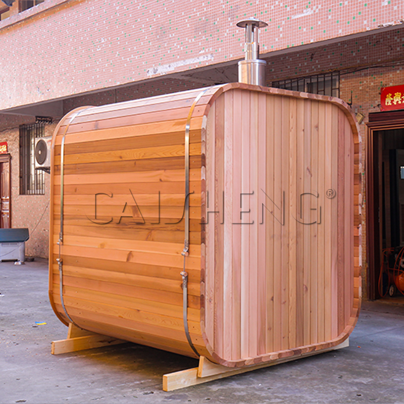 CS-D 4 Person Outdoor Spruce Cube Sauna