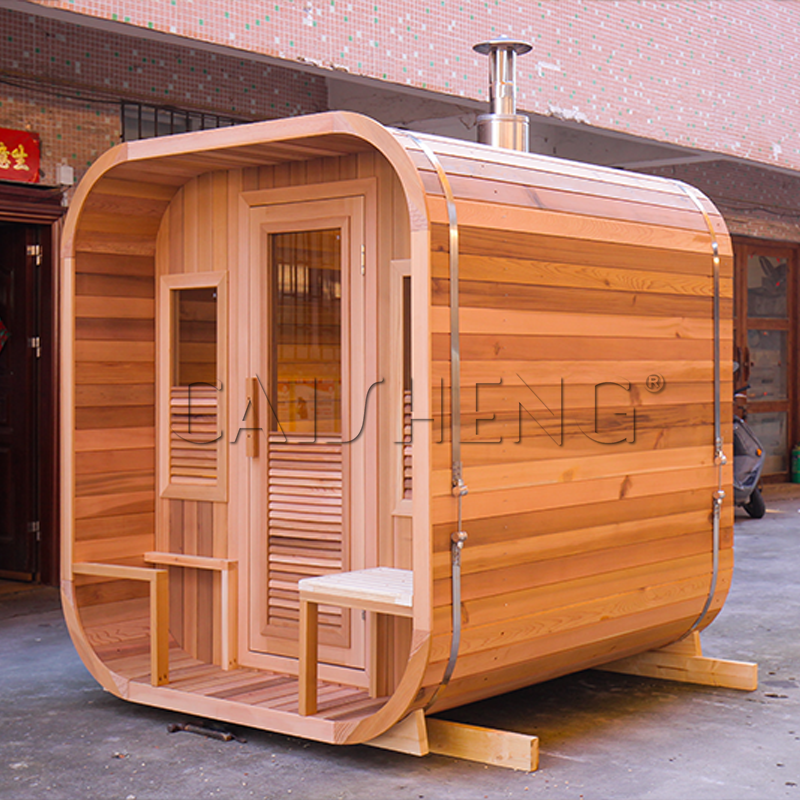 CS-D 4 Person Outdoor Spruce Cube Sauna
