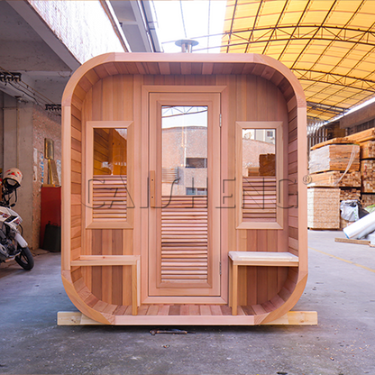 CS-D 4 Person Outdoor Spruce Cube Sauna