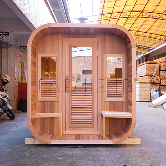 CS-D 4 Person Outdoor Spruce Cube Sauna