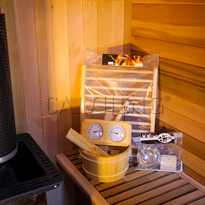 CS-D 4 Person Outdoor Spruce Cube Sauna